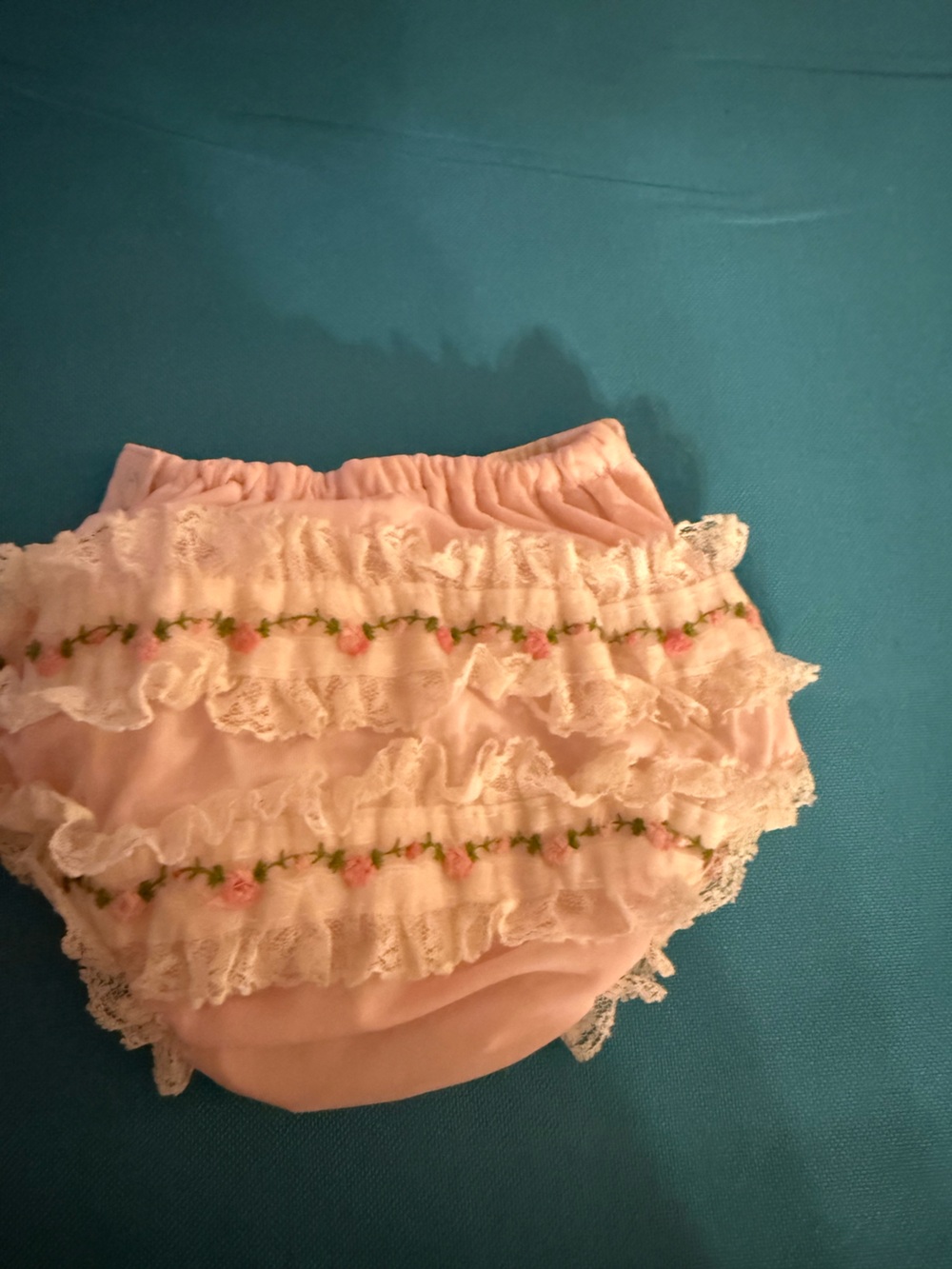 Vintage 60’s Alexis Handi Panti diaper cover Pink Lace Ruffles and snaps